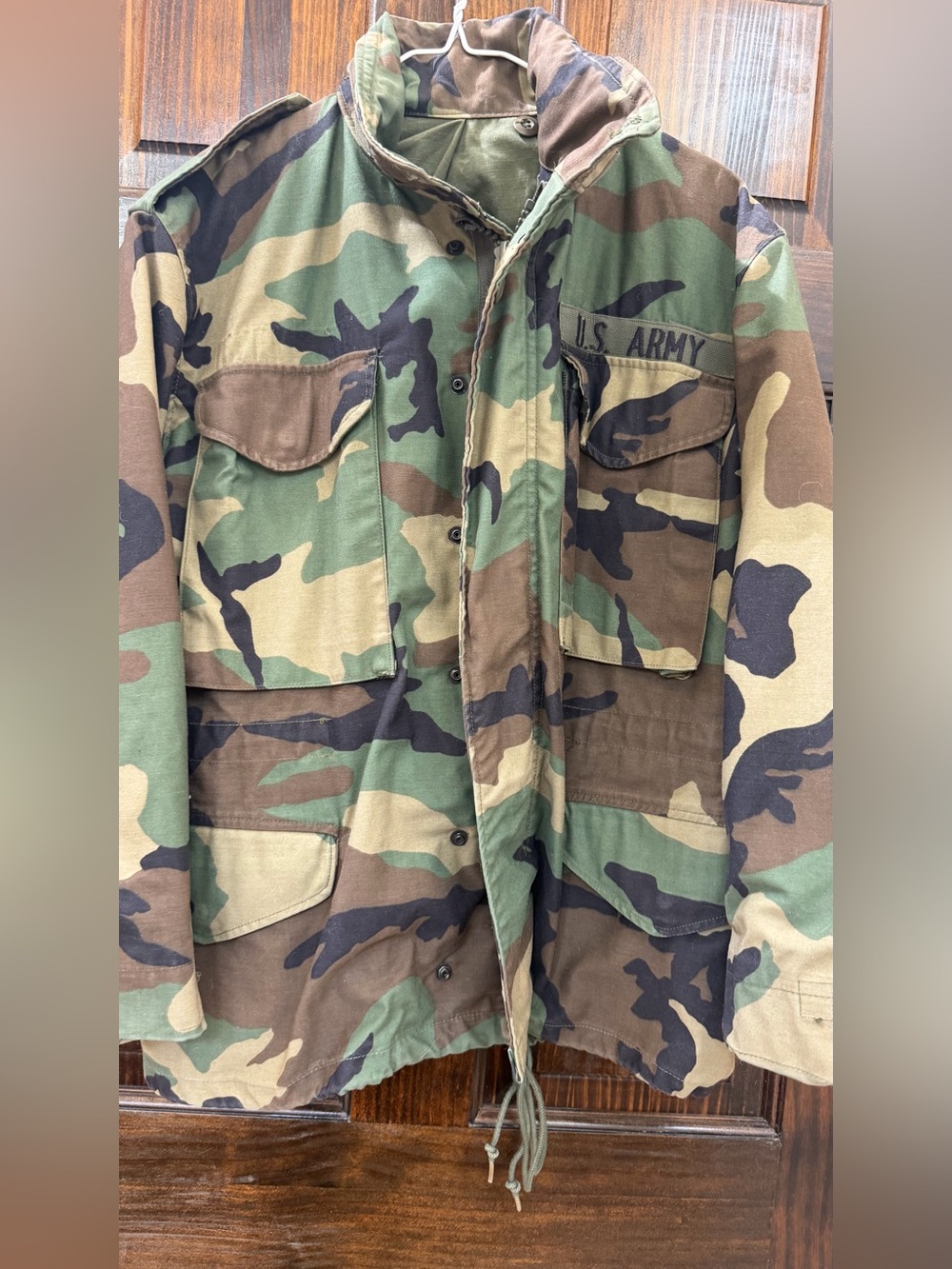 U.S. Army Woodland Camo Field Jacket in Green/Brown